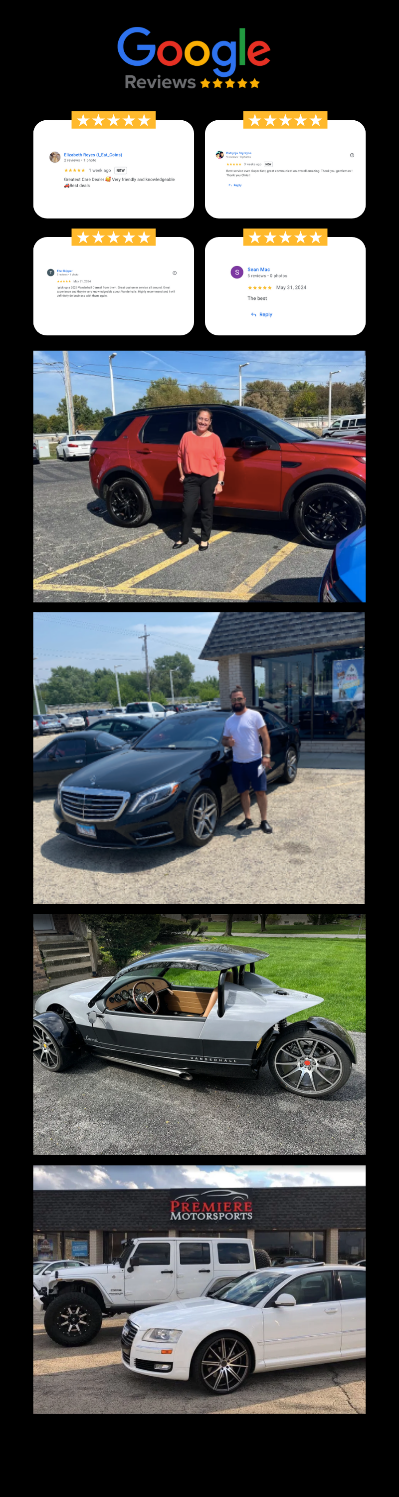 Premiere Motorsports - Feedback from Our Customers - Google Reviews